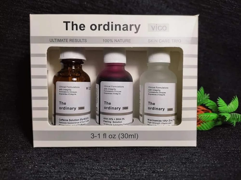 KIT X 3 SERUM THE ORDINARY + GRATIS MINI MASAJEADOR MUSCULAR EMS