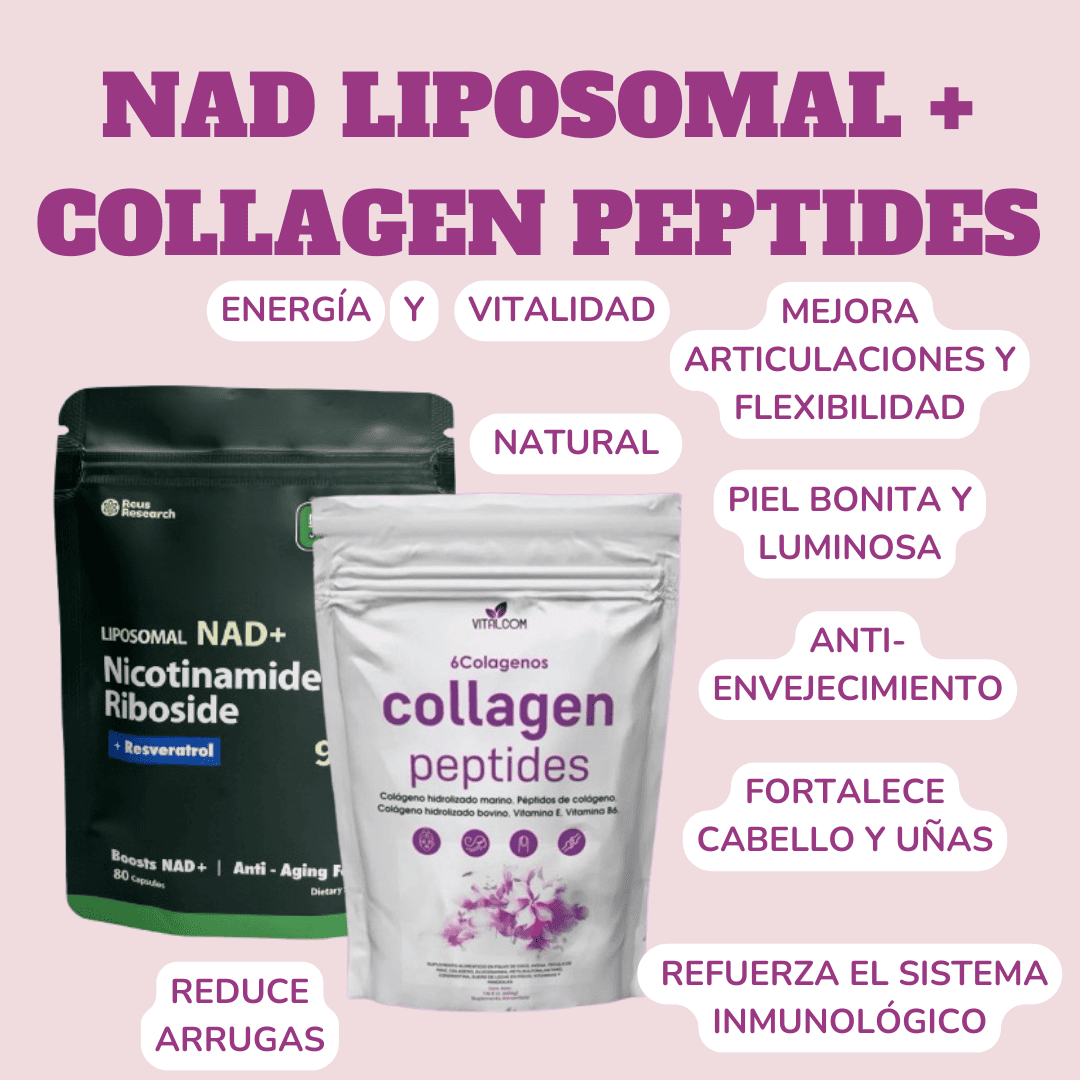 NAD Liposomal + Collagen peptides| Combo 2x1 Exclusivo