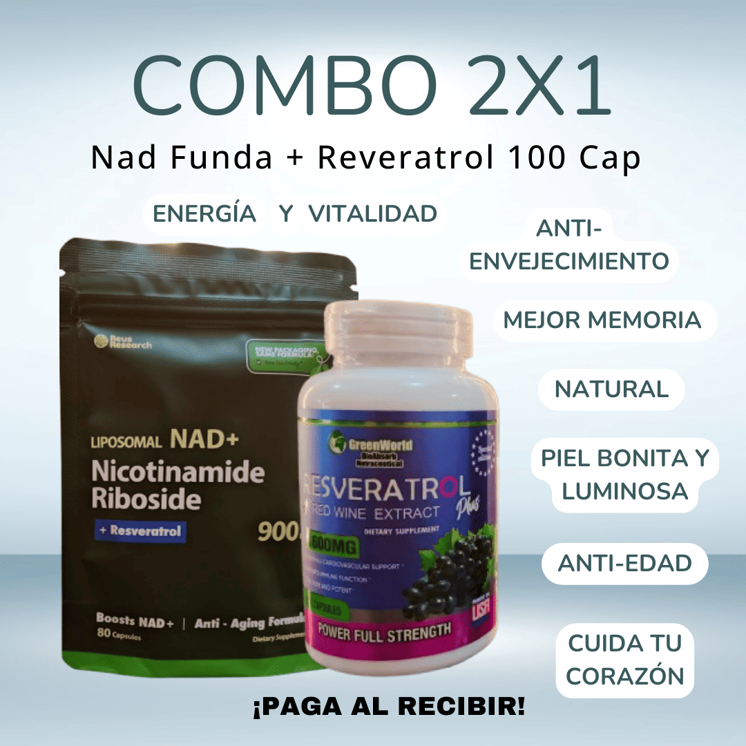 Nad Liposomal Funda + Reveratrol 100 Capsulas🧪💊
